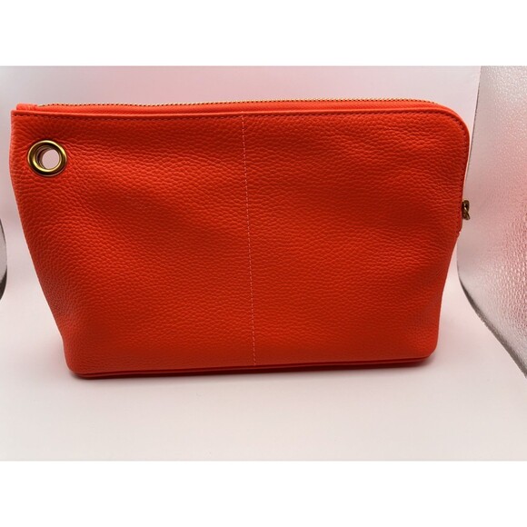 Alf the Label Grande & Petite  Pouch Set Red Pebbled Leather Bone & Carabiner - Picture 6 of 10